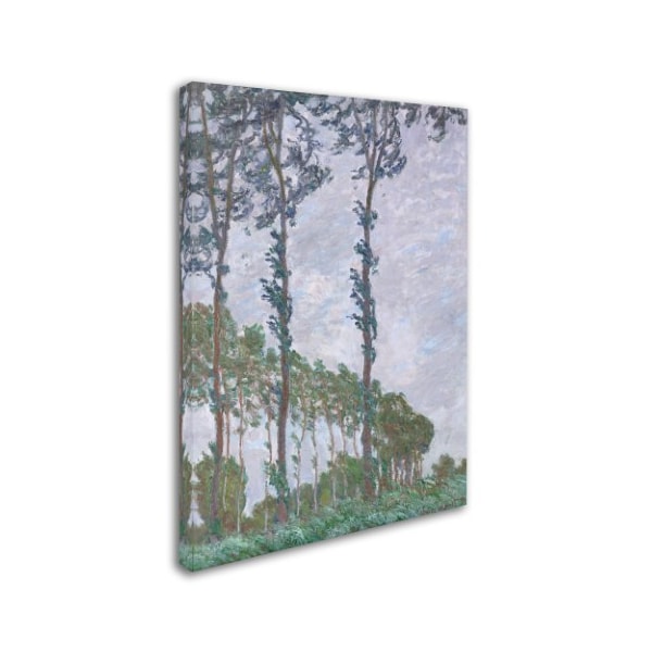 Monet 'Wind Effect Series Of The Poplars' Canvas Art,35x47